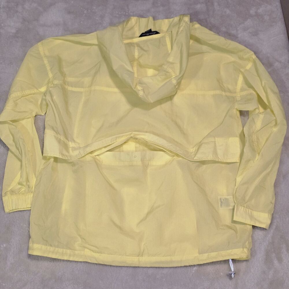 Eddie Bauer Women’s Small Yellow Nylon Half Zip Pullover Windbreaker Hood Jacket - Picture 8 of 12